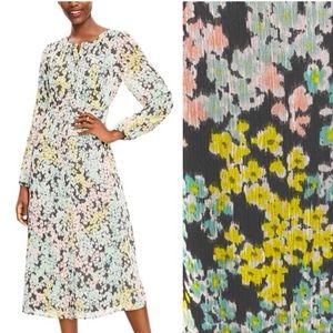 NWT LOFT Button Down Garden Midi Floral Shirtdress Size 12